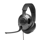 JBL Quantum 200 - Black - Wired over-ear gaming headset with flip-up mic - Hero